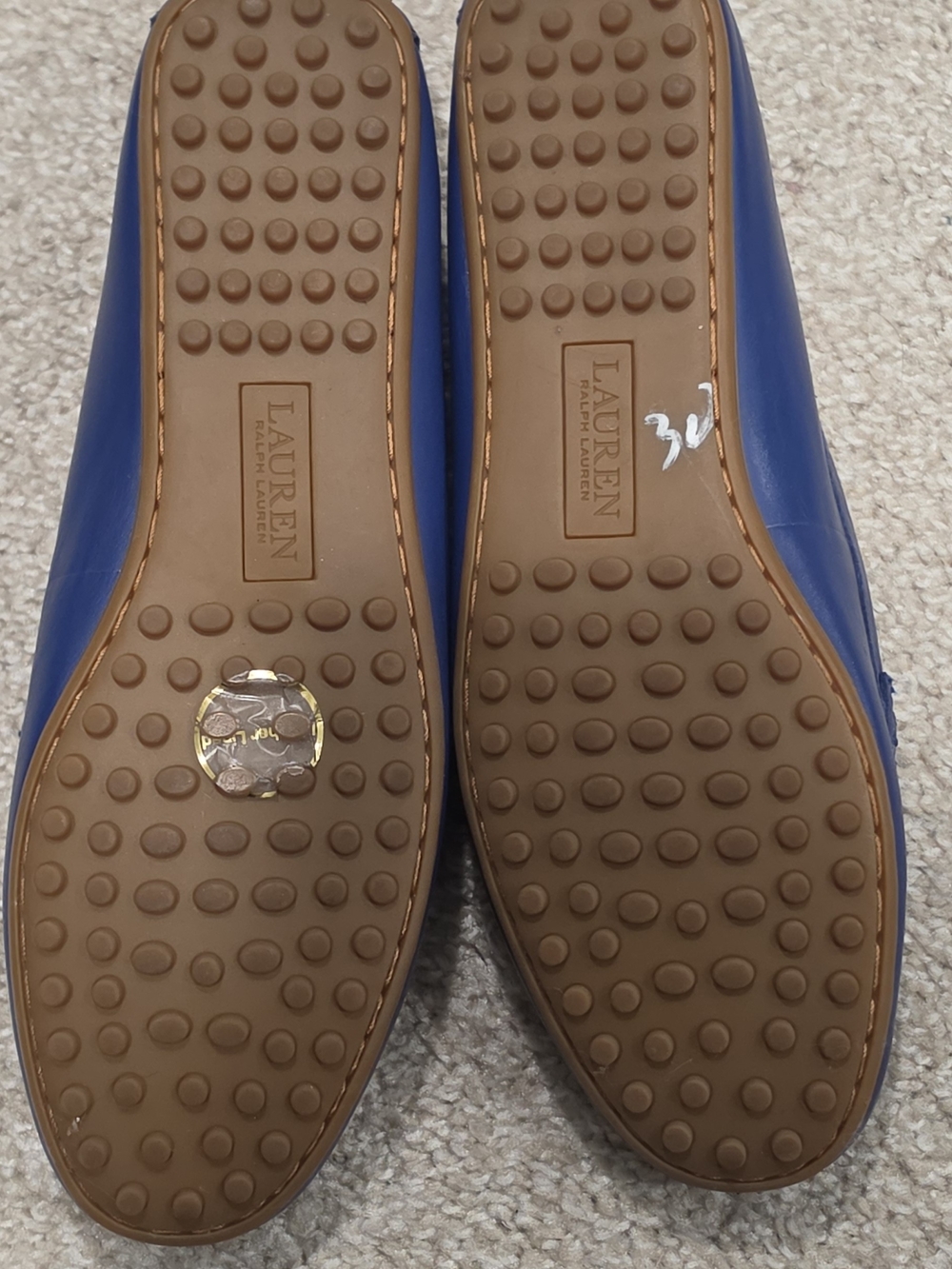 Lauren Ralph Lauren Cobalt Blue Leather Loafers